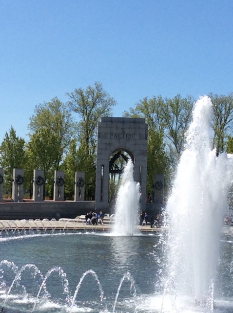 A photo of the WWII Monument